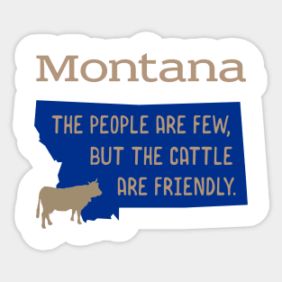 Montana and the Friendly Cattle Sticker